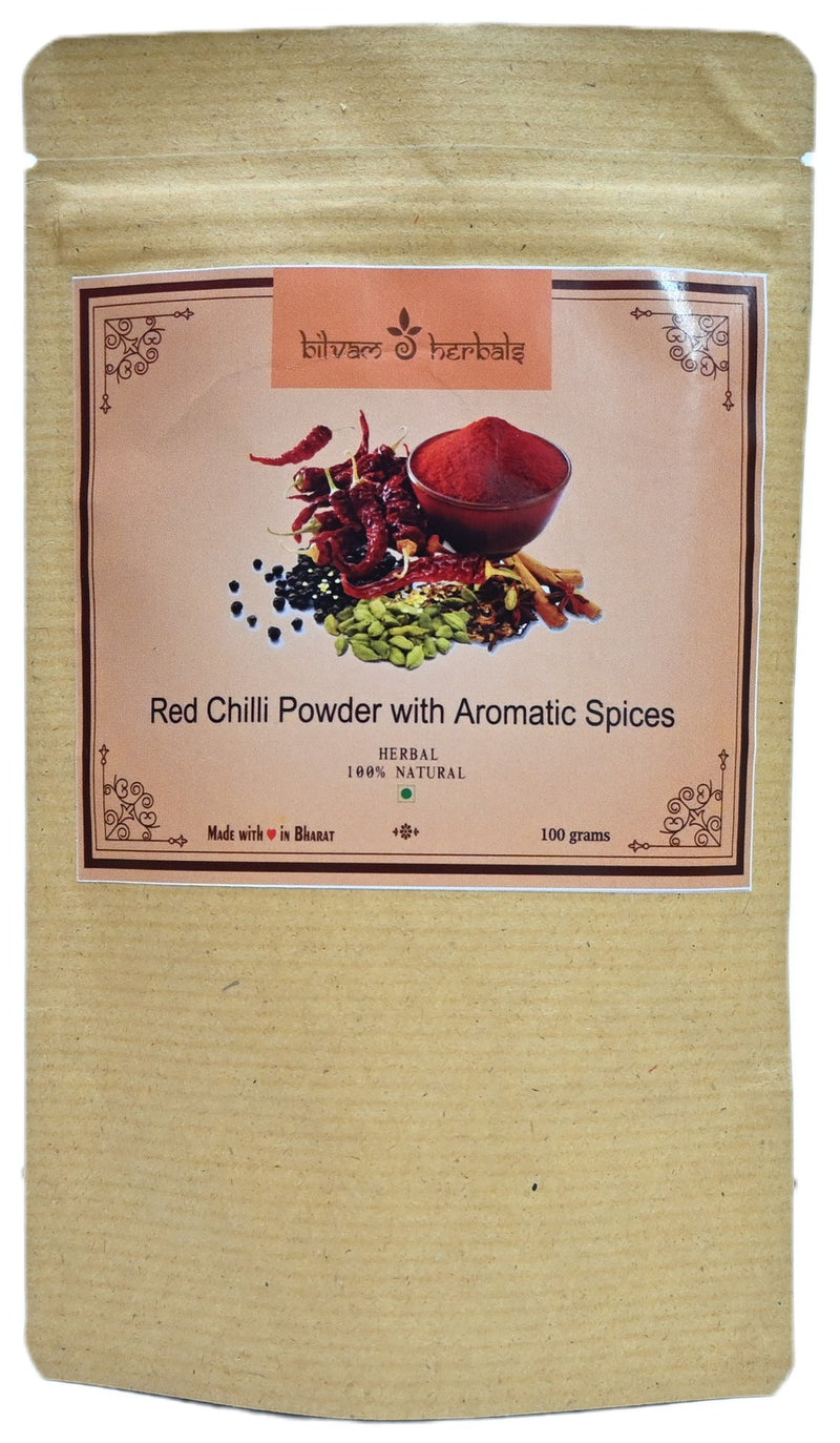 Red Chilli powder with aromatic
 spices